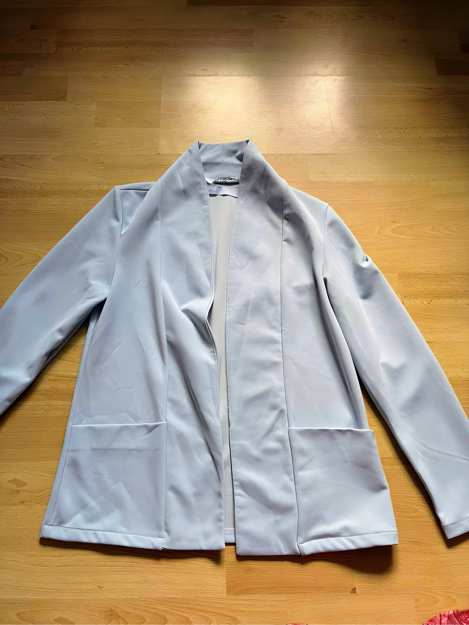 Blazer fluido feminino M azul céu – photo 3